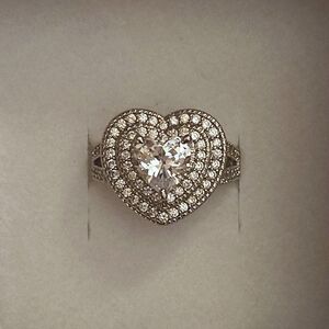Heart Shaped Silver Ring